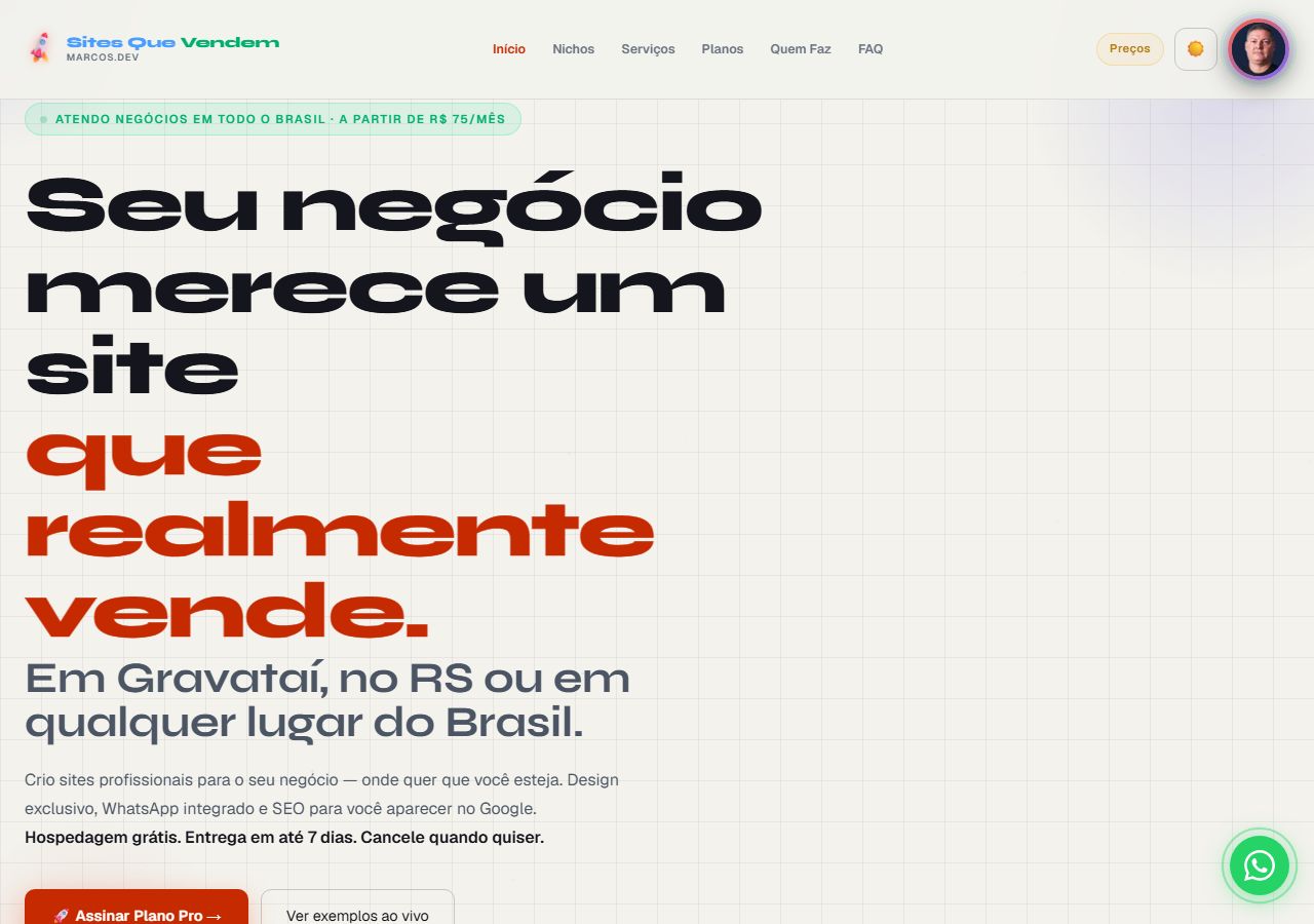 Preview de Sites Que Vendem
